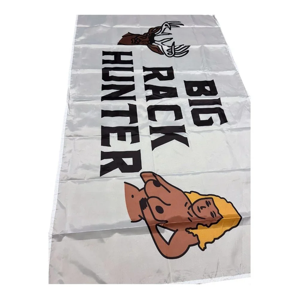 Funny Wall Flag Banner decor 3x5 hunting fishing boating college man cave garage
